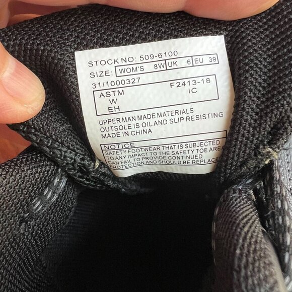 Thorogood AST Low Womens Sz 8W Charcoal Black Grey Composite Safety Toe 509-6100 - Picture 7 of 11